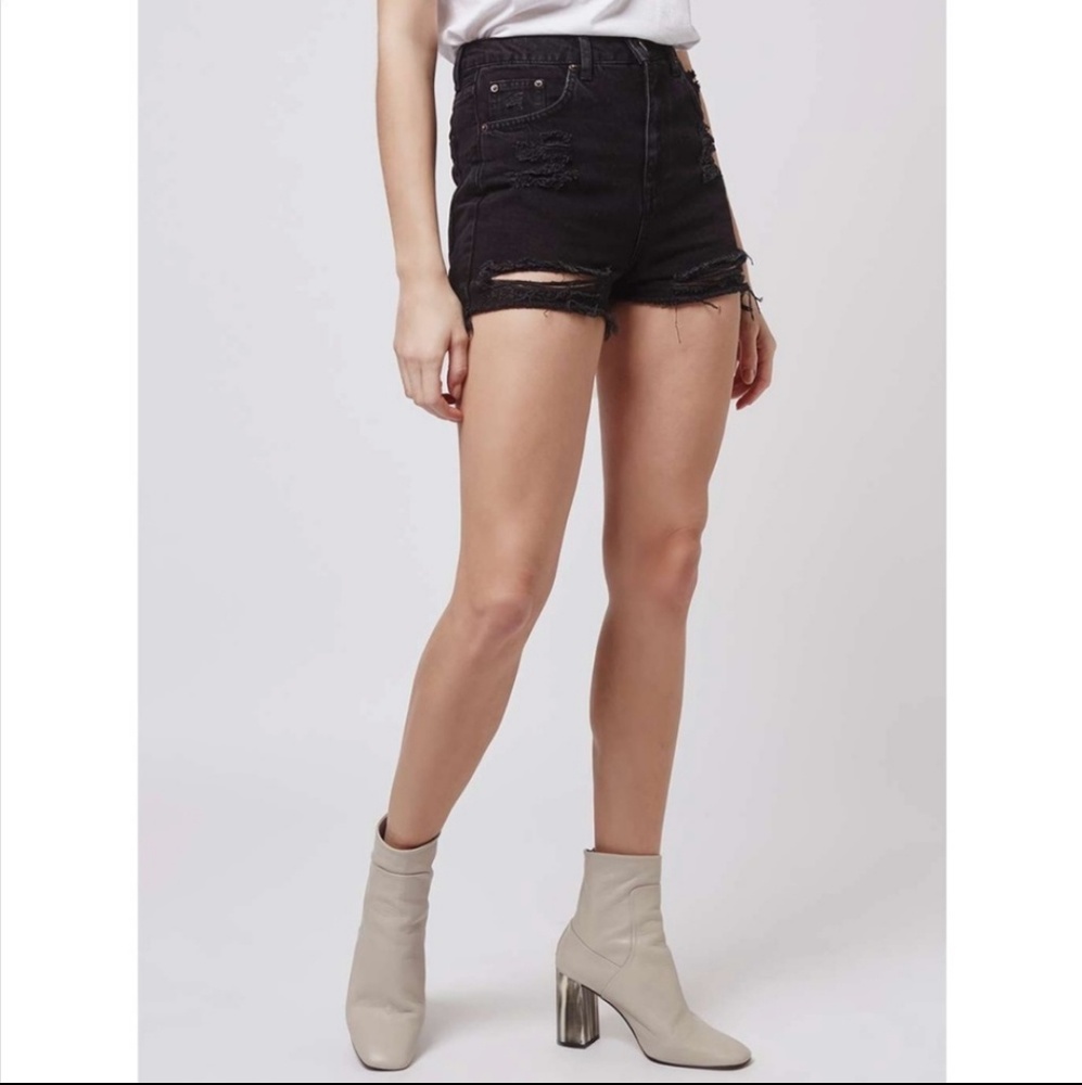 Moto Ripped Mom Shorts